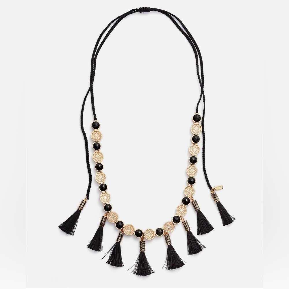 Kate Spade Moroccan tile tassel necklace